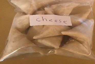 Frozen cheese samosa